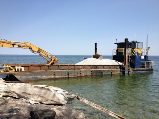 Loading Material on to Barge